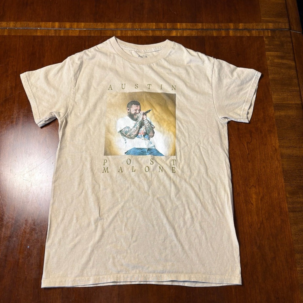 Post Malone Austin 2023‎ Tour Graphic T-Shirt Cream Men's Medium